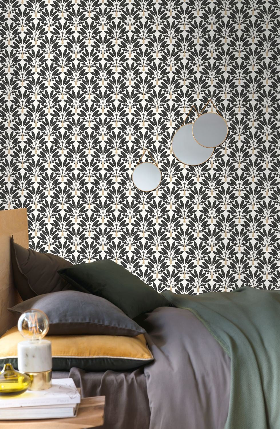 Traveller Tree Wallpaper - Noir Blanc - Caselio - 101269026 - Premier Wallcovering