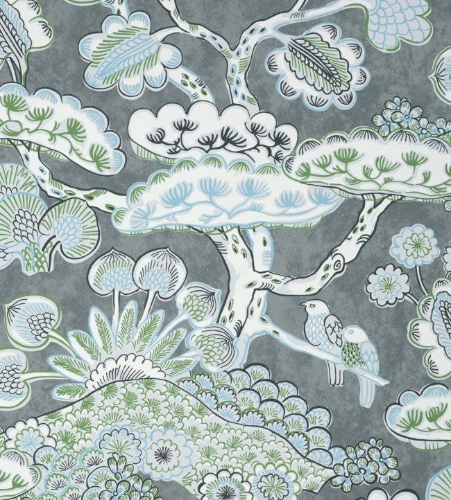 Tree House Wallpaper - Grey - AT9864 - Anna French - Premier Wallcovering