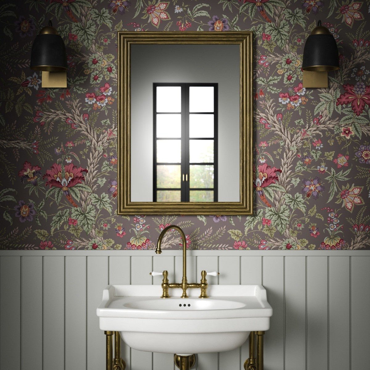 Tree Of Life Wallpaper - Walnut - Warner House - Premier Wallcovering