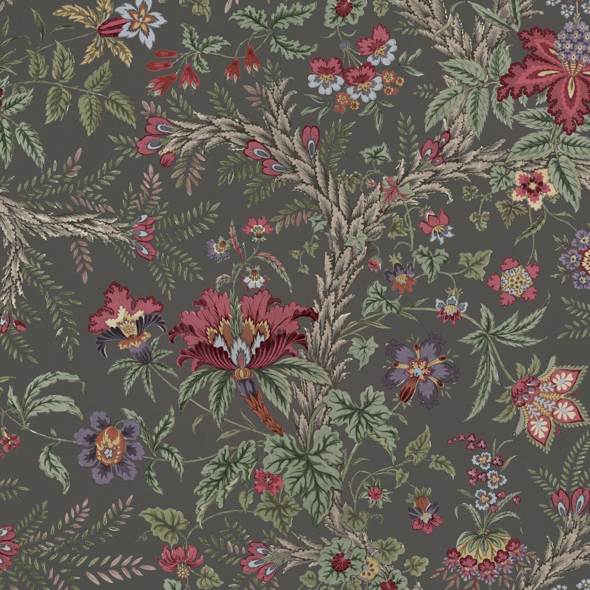 Tree Of Life Wallpaper - Walnut - Warner House - Premier Wallcovering