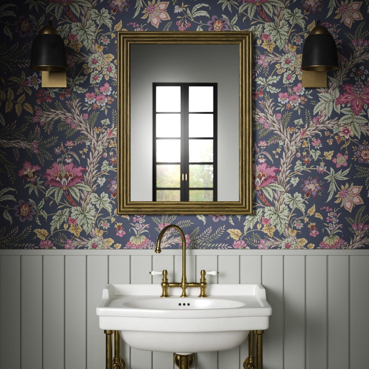 Tree Of Life Wallpaper - Navy - Warner House - Premier Wallcovering