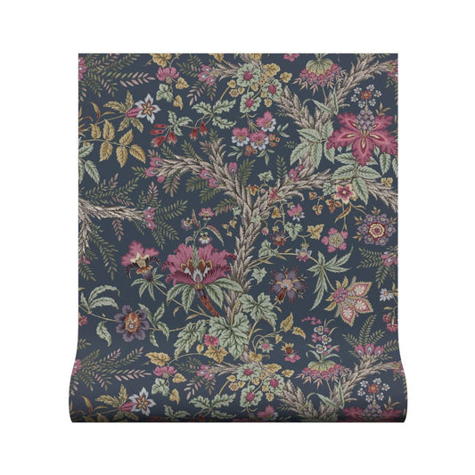 Tree Of Life Wallpaper - Navy - Warner House - Premier Wallcovering