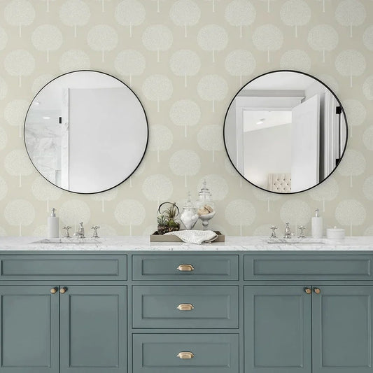 Tree Orchard Wallpaper - Sea Salt - NextWall - NW60300 - Premier Wallcovering