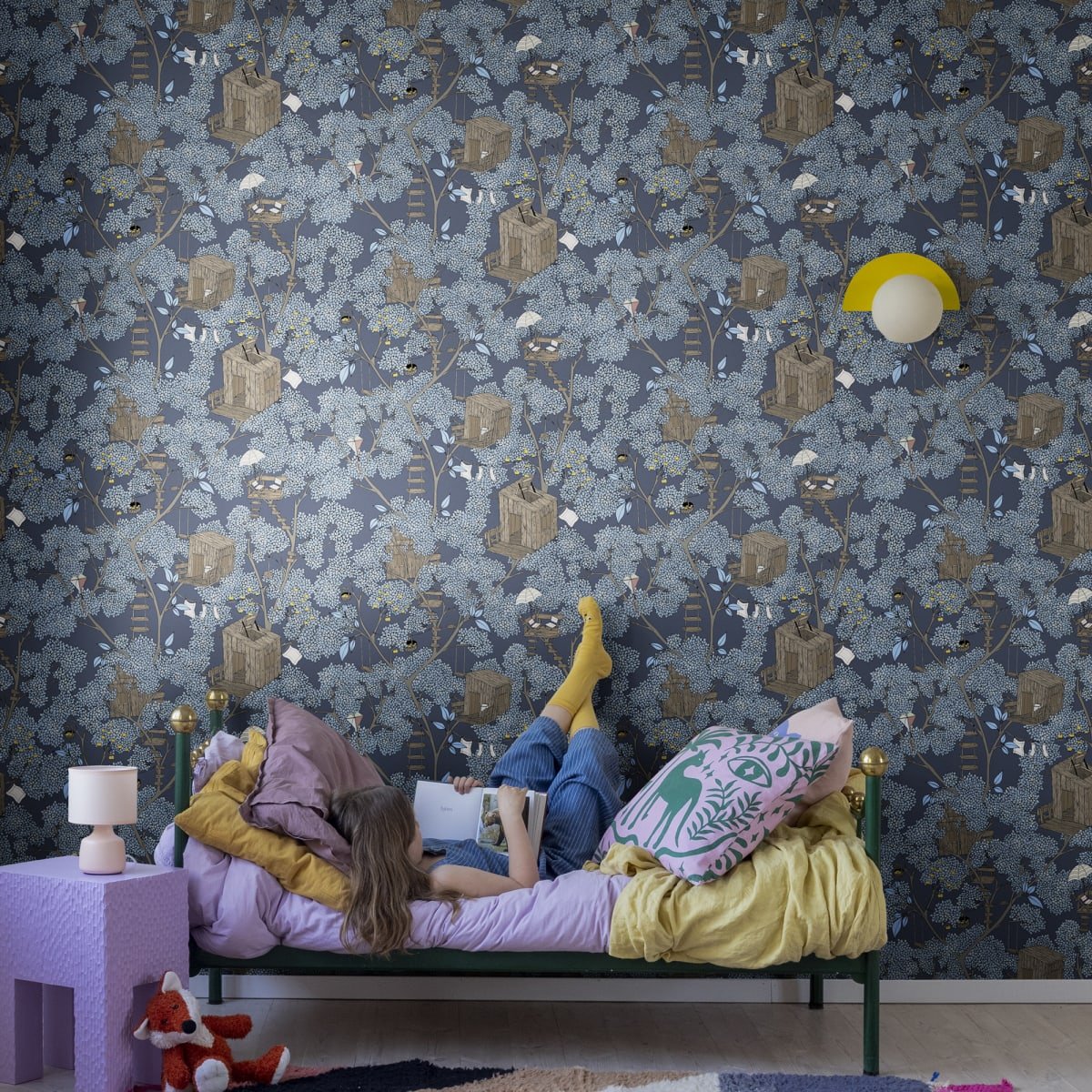 Treehouse Wallpaper - Night - Rebel Walls - R18012 - Premier Wallcovering