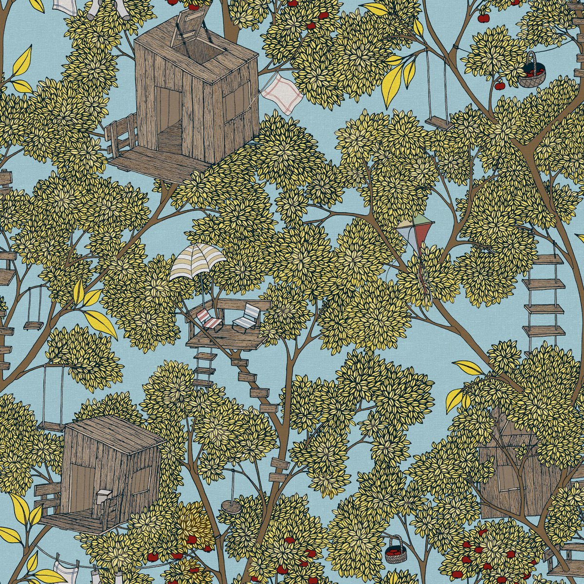 Treehouse Wallpaper - Sunshine - Rebel Walls - R18013 - Premier Wallcovering