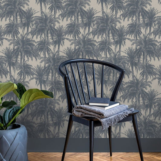 Treetops Eden Wallpaper - Black - Ted Baker - 13050 - Premier Wallcovering
