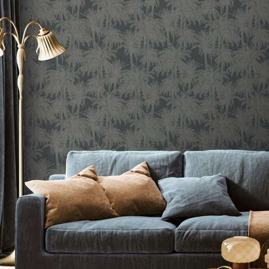 Treetops Eden Wallpaper - Ink - Ted Baker - 13056 - Premier Wallcovering