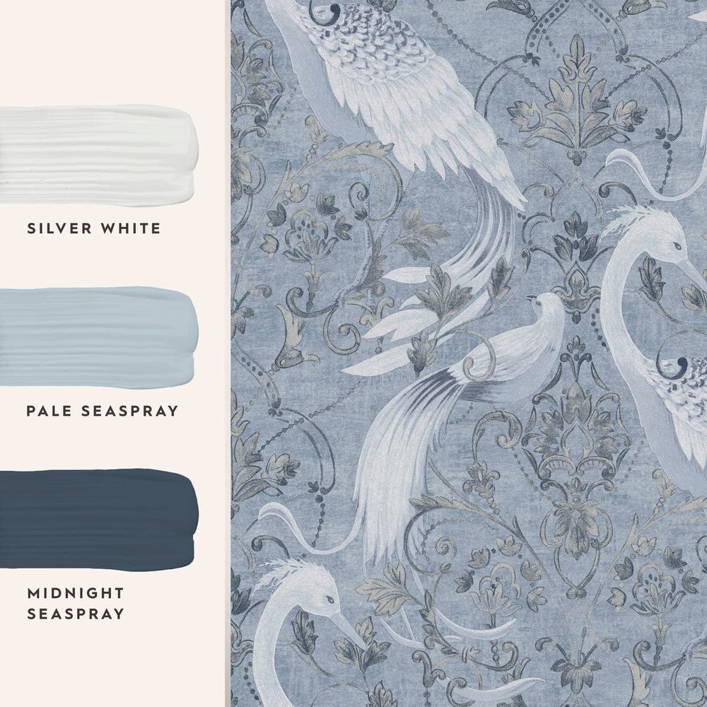 Tregaron Wallpaper - Midnight Blue - Laura Ashley - 120132 - Premier Wallcovering