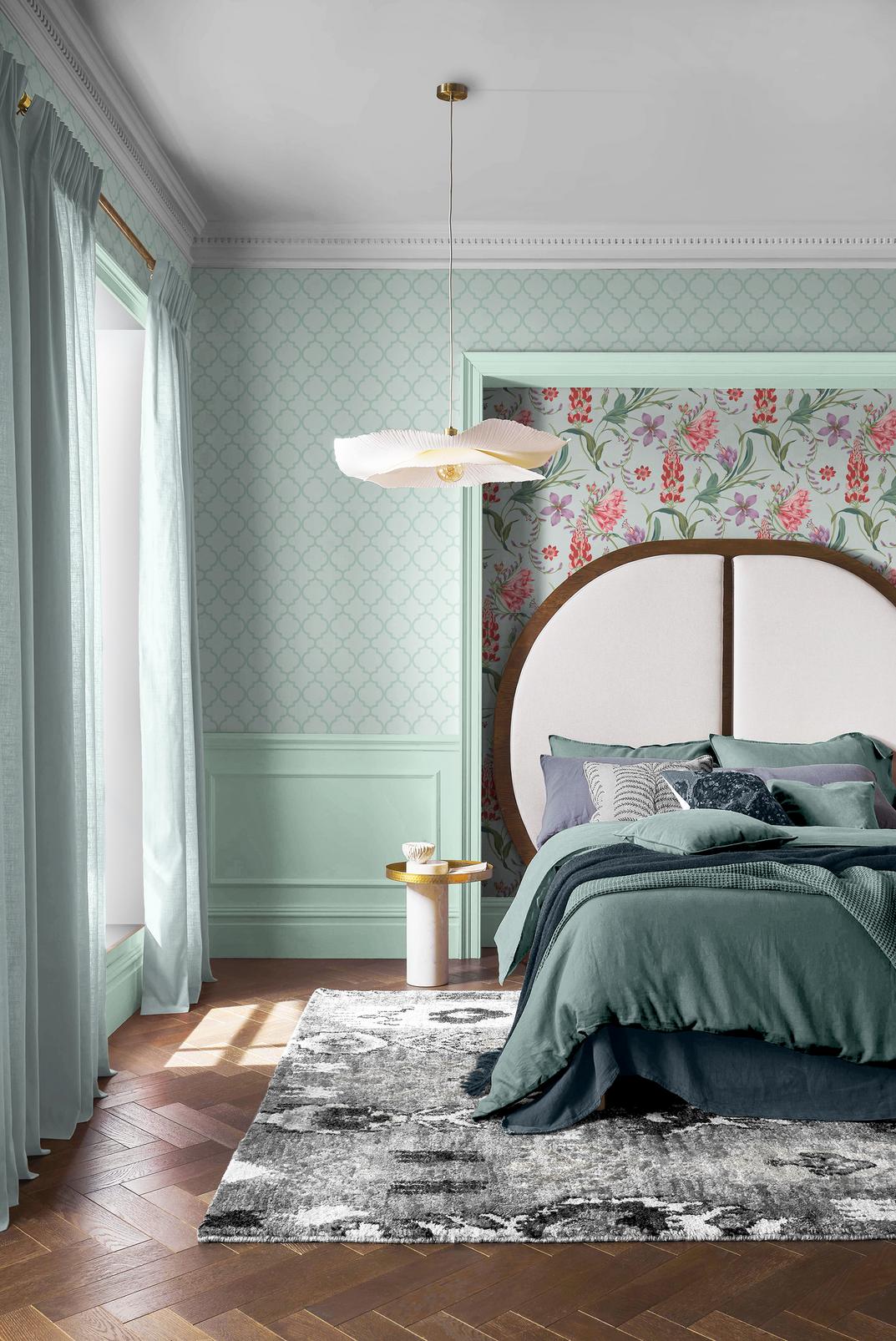 Trellia Wallpaper - Sky - Graham & Brown - 130300 - Premier Wallcovering