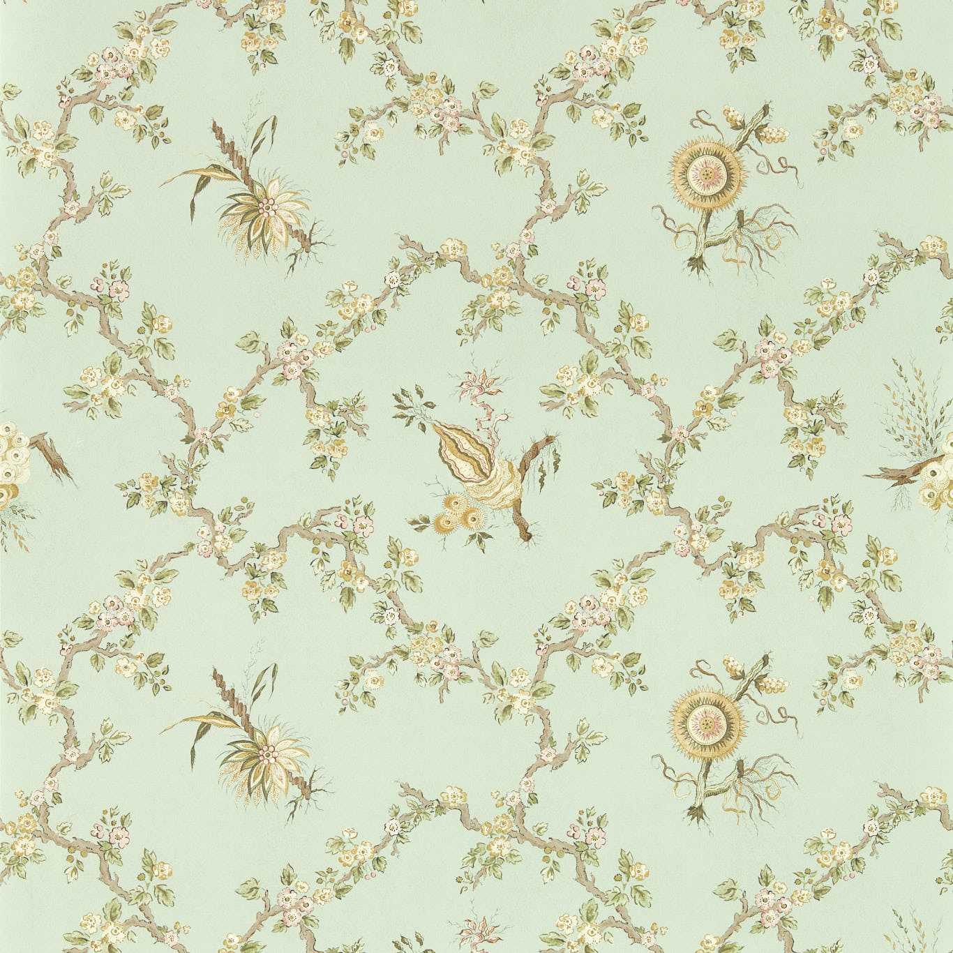 Trelliage Wallpaper - Aphrodite/Blush - DGDW217320 - Sanderson - Premier Wallcovering