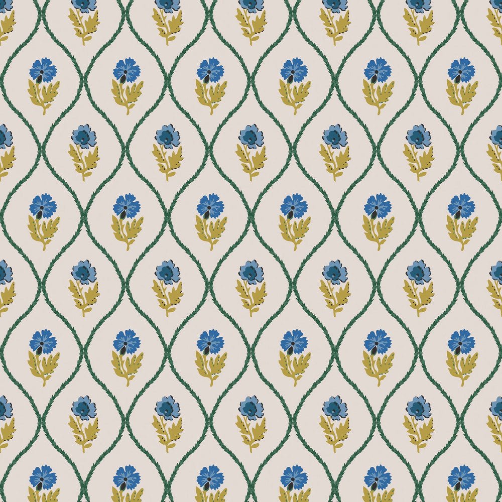 Trellis Floral Wallpaper - Cream Gold - Joules - 120876 - Premier Wallcovering