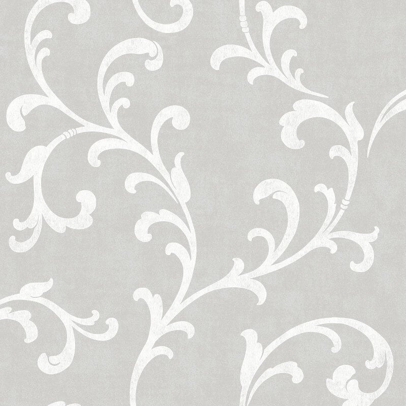 Trellis Scroll Wallpaper - Silver - SK Filson - DE41839 - Premier Wallcovering