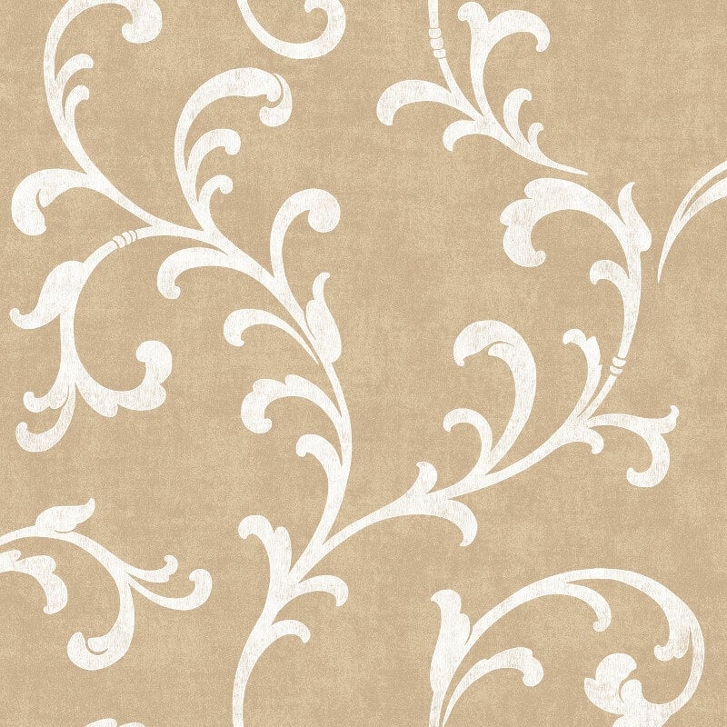 Trellis Scroll Wallpaper - Dark Gold - SK Filson - DE41846 - Premier Wallcovering