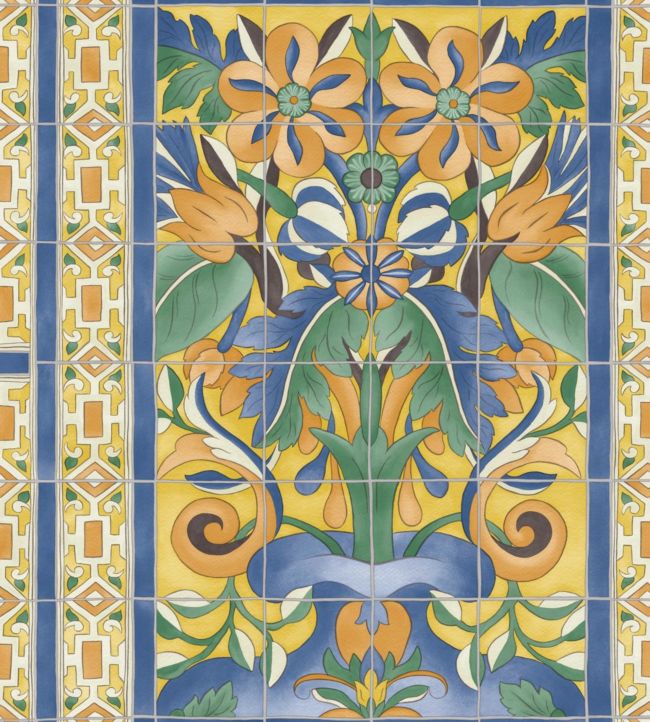Triana Wallpaper - Marigold & Hyacinth on Canary Yellow - 117/5015 - Cole & Son - Premier Wallcovering