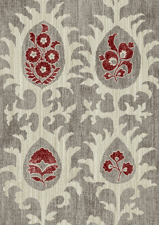 Tribal Wallpaper - Kudu Grey - Lewis & Wood - Premier Wallcovering