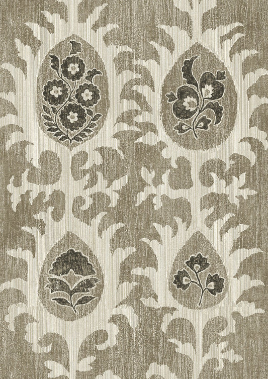 Tribal Wallpaper - Black Bronze - Lewis & Wood - Premier Wallcovering
