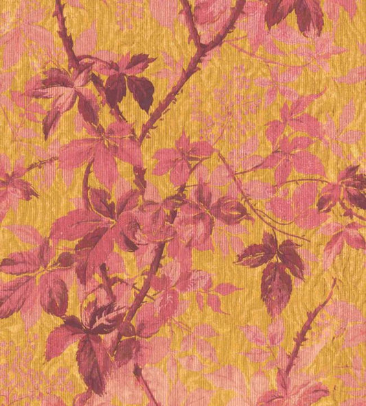Tropic Fabric - Sunset Orange - Woodchip & Magnolia - WMF - 316 - 02VD - Premier Wallcovering