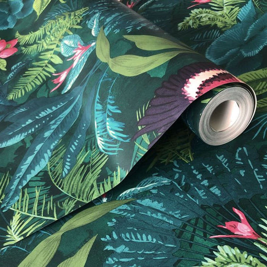 Tropical Bird Portfolio Wallpaper - Multi - Rasch - 214727 - Premier Wallcovering