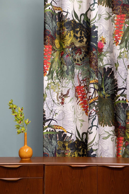 Tropical Clouded Leopard Fabric - Original - Timorous Beasties - DIGI/TCLO/3062/01 - Premier Wallcovering