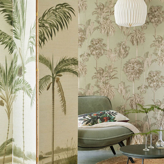 Tropical Oasis Mural Wallpaper - Cream - Eijffinger - 317406 - Premier Wallcovering