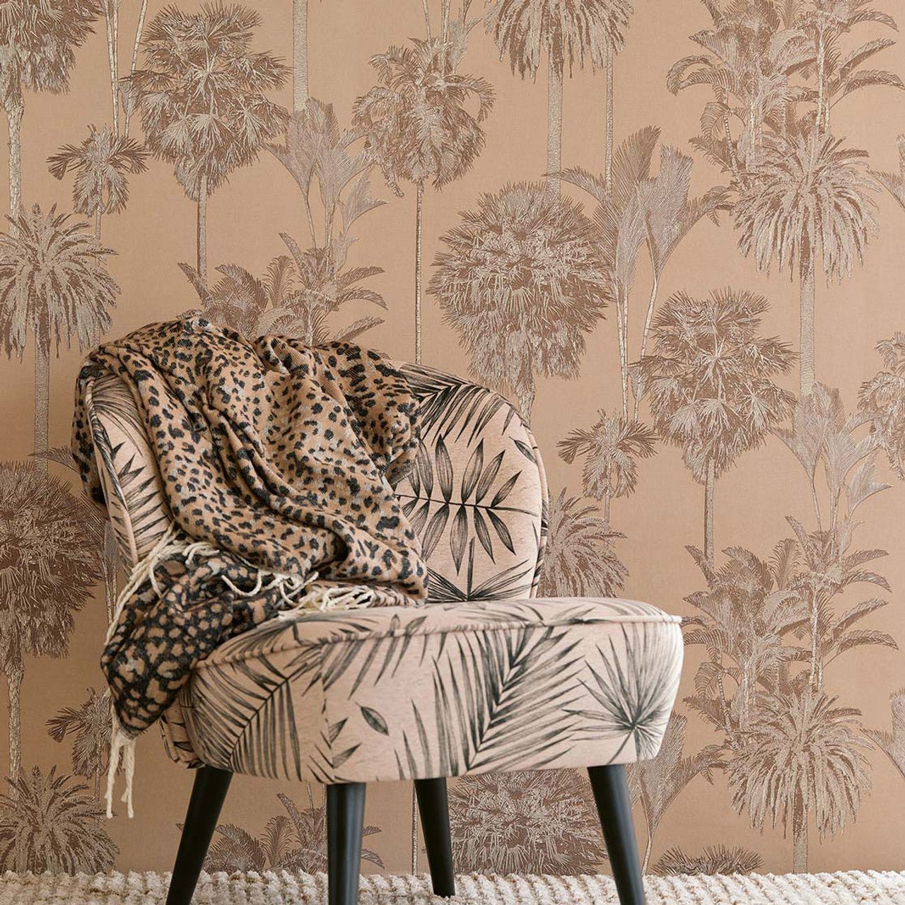 Tropical Treetop Wallpaper - Blush - Eijffinger - 317323 - Premier Wallcovering
