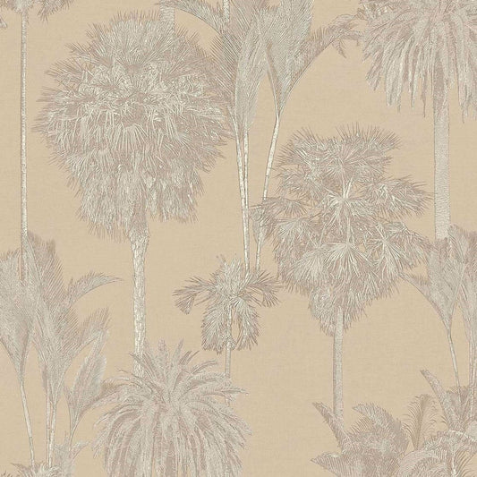 Tropical Treetop Wallpaper - Cream - Eijffinger - 317325 - Premier Wallcovering