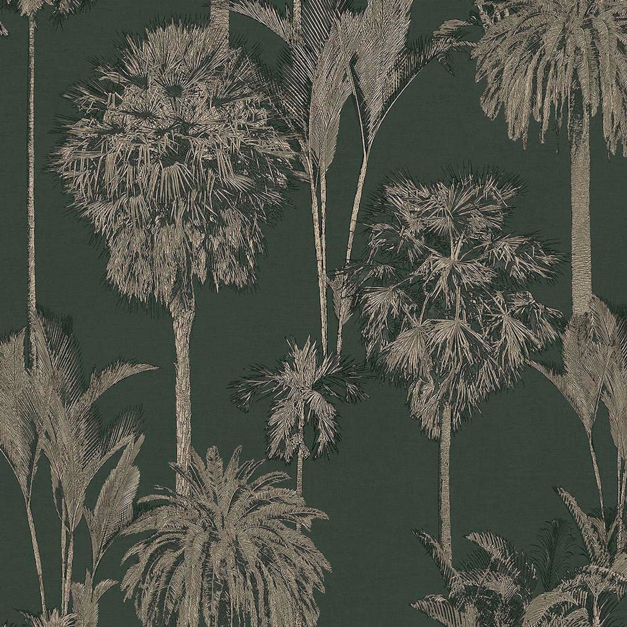 Tropical Treetop Wallpaper - Charcoal - Eijffinger - 317320 - Premier Wallcovering