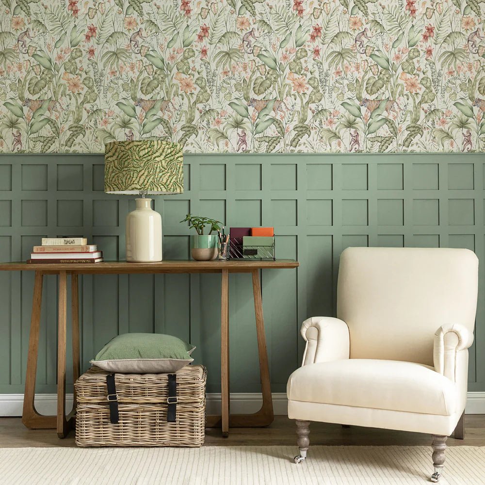 Tropical Utopia Wallpaper - Moss - Voyage Maison - TRUTOPI/WPO/MOS - Premier Wallcovering