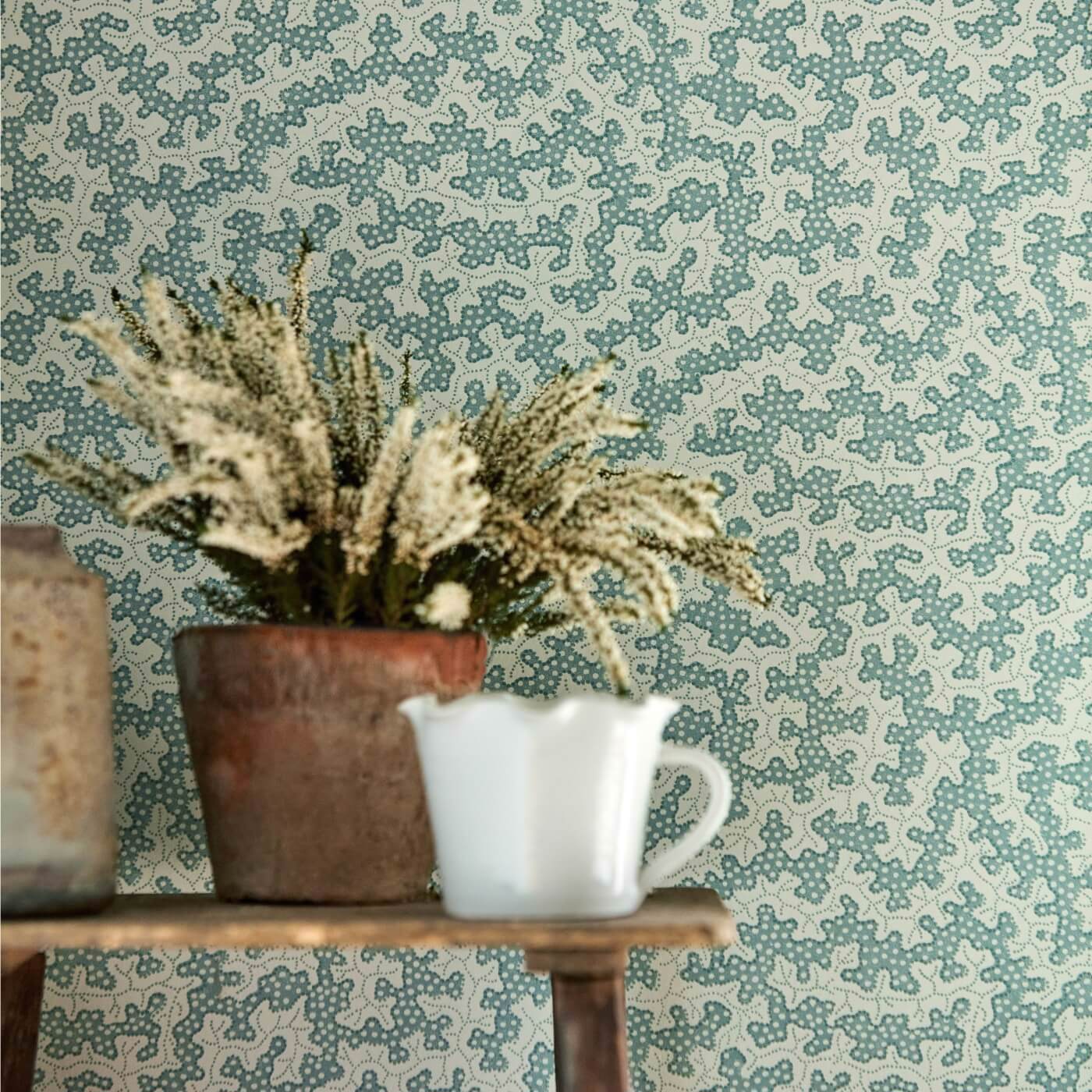 Truffle Wallpaper - Blue Clay - DABW217241 - Sanderson - Premier Wallcovering