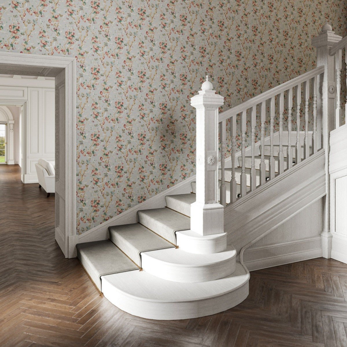 Trumpet Vine Wallpaper - Eggshell - Warner House - Premier Wallcovering
