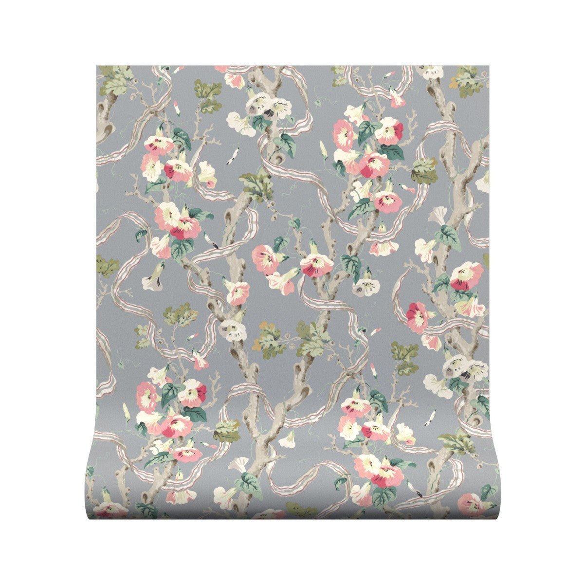 Trumpet Vine Wallpaper - Grey - Warner House - Premier Wallcovering