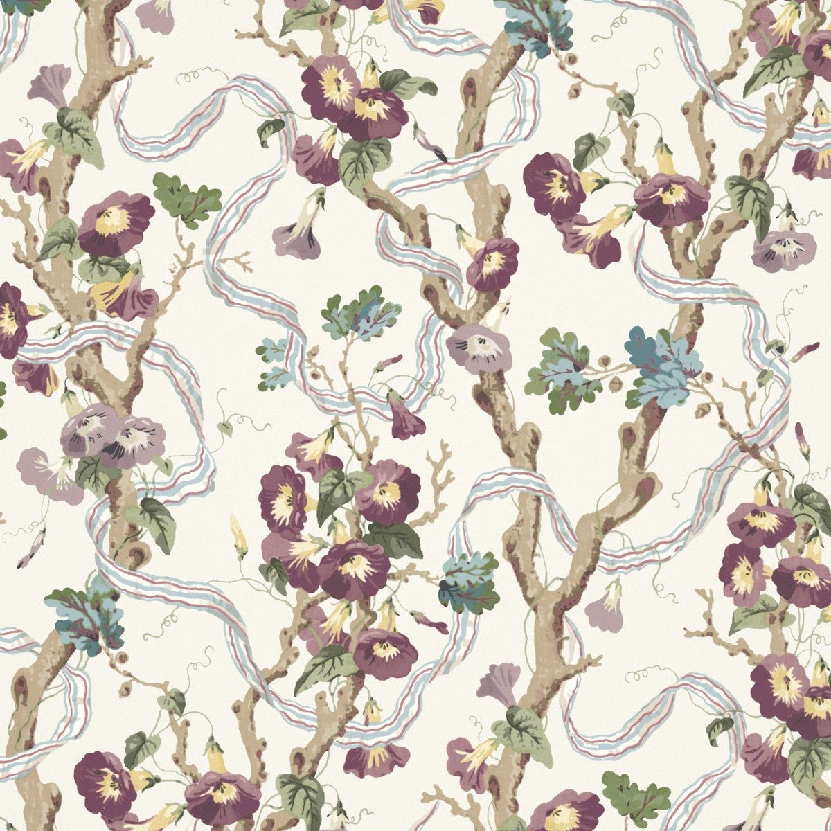 Trumpet Vine Wallpaper - Heather - Warner House - Premier Wallcovering
