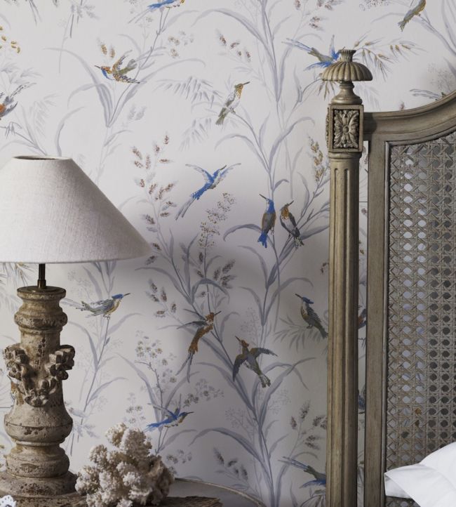 Tuileries Wallpaper - Taupe/Multi - DFAB214080 - Sanderson - Premier Wallcovering