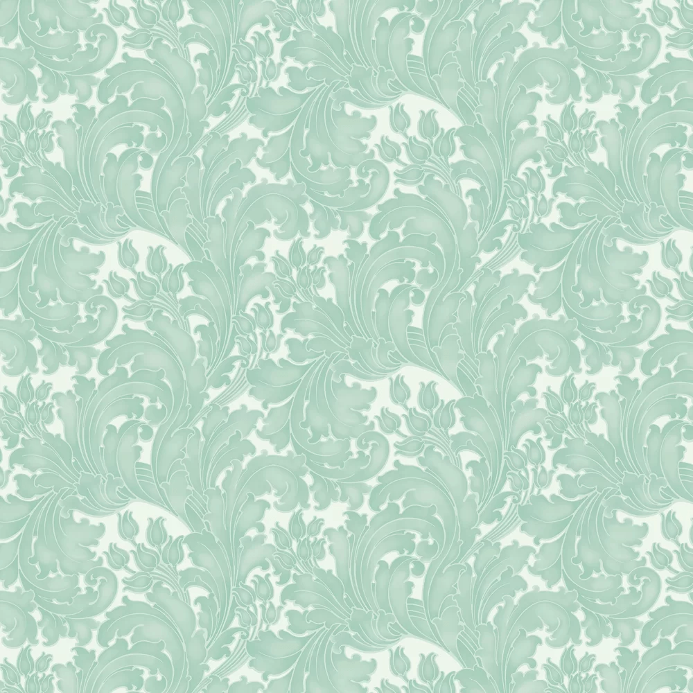 Tulip Wallpaper - Aqua - Little Greene - 0260TUAQUAZ - Premier Wallcovering