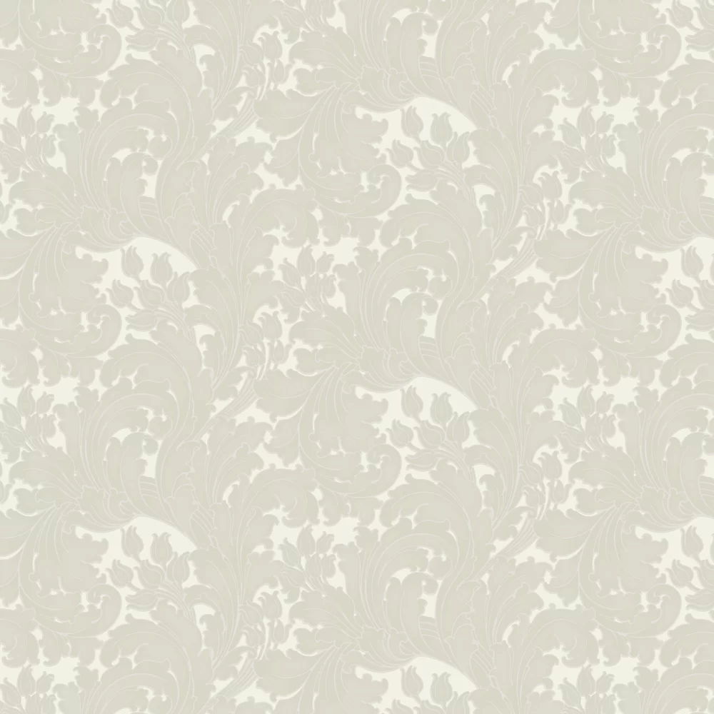 Tulip Wallpaper - Pale Grey - Little Greene - 0260TUPALEZ - Premier Wallcovering