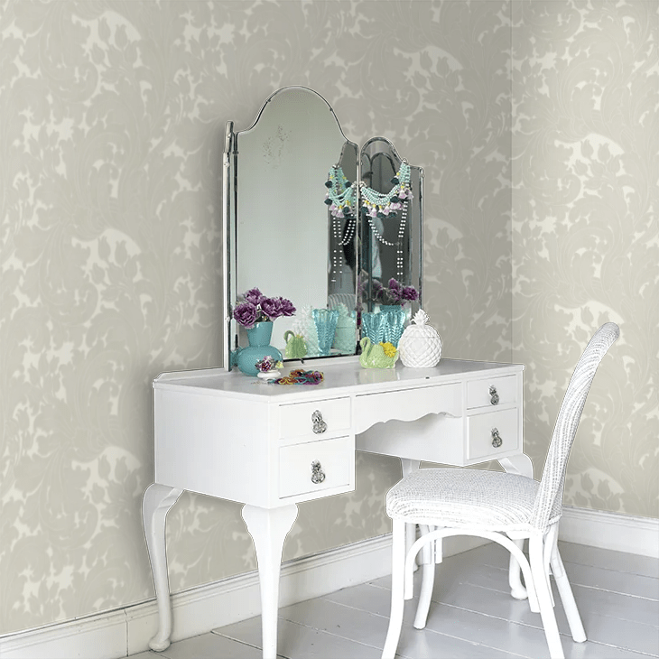 Tulip Wallpaper - Pale Grey - Little Greene - 0260TUPALEZ - Premier Wallcovering