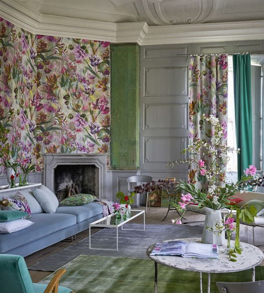 Tulipa Stellata Wallpaper - Fuchsia - PDG1037/01 - Designers Guild - Premier Wallcovering