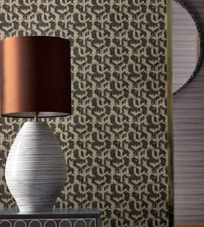 Tumbling Blocks Wallpaper - Stone - ZRHW312892 - Zoffany - Premier Wallcovering