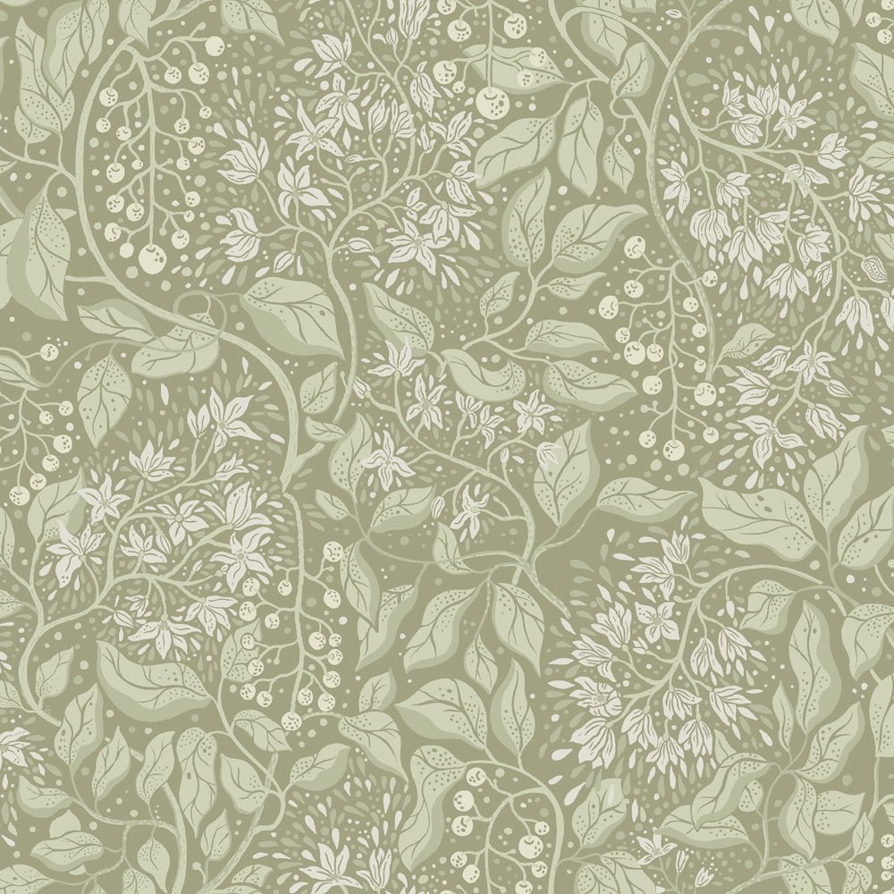 Turi Wallpaper - Warm Green - Midbec - 22024 - Premier Wallcovering