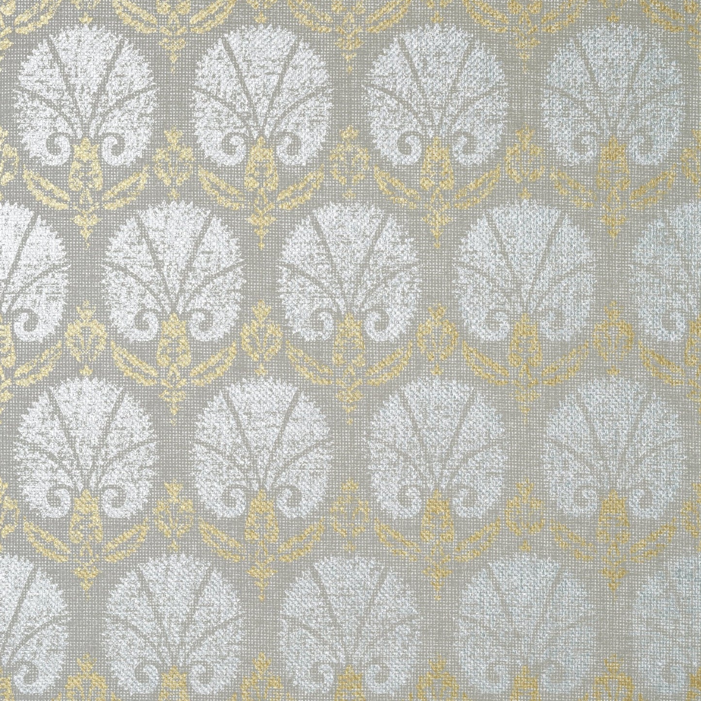 Turkish Damask Wallpaper - Metallic Gold & Silver - Thibaut - T72610 - Premier Wallcovering