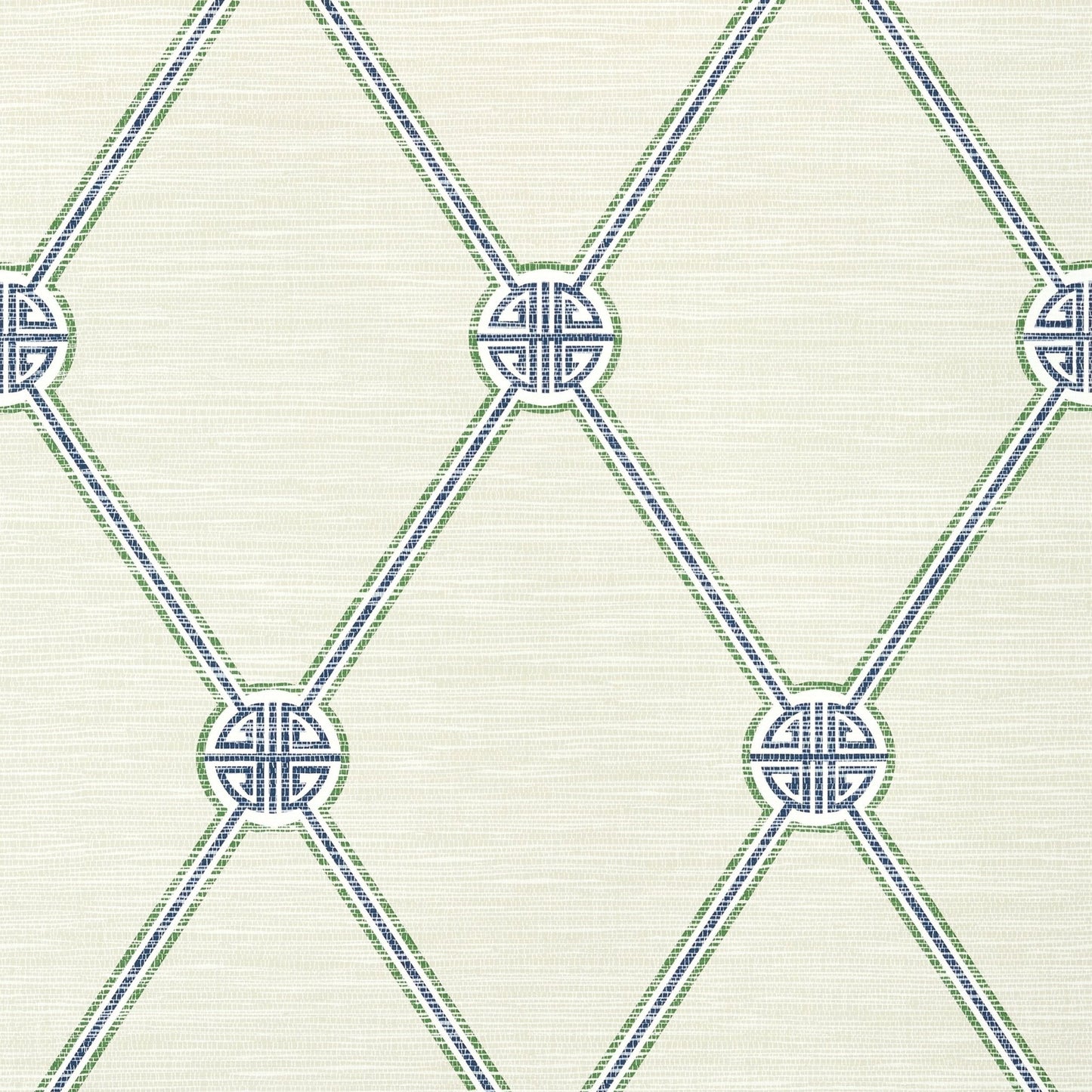 Turnberry Trellis Wallpaper - Beige & Green - Thibaut - T13352 - Premier Wallcovering
