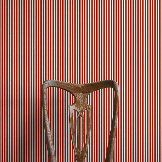 Tuscan Stripes Wallpaper - Red - Ottoline - W/C&S/102/1 - Premier Wallcovering