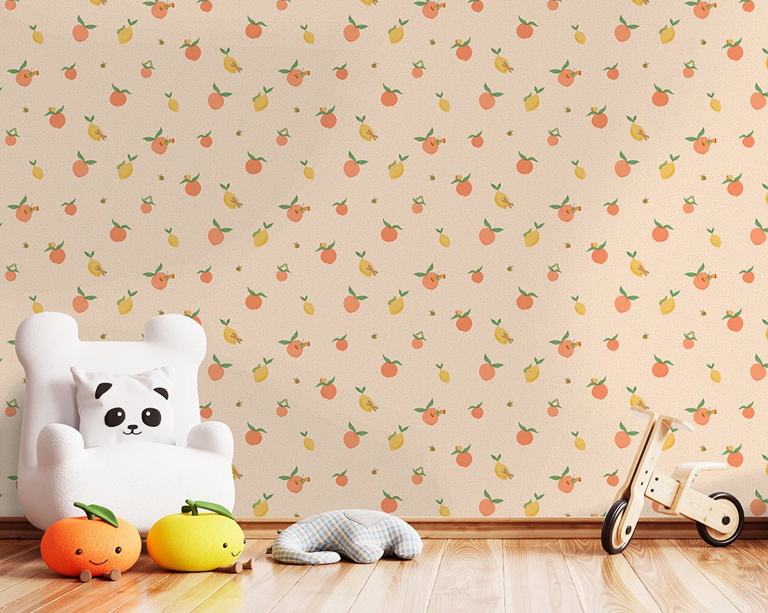 Tutti Fruity Wallpaper - Soft Coral/Orange - Holden Décor - 13271 - Premier Wallcovering