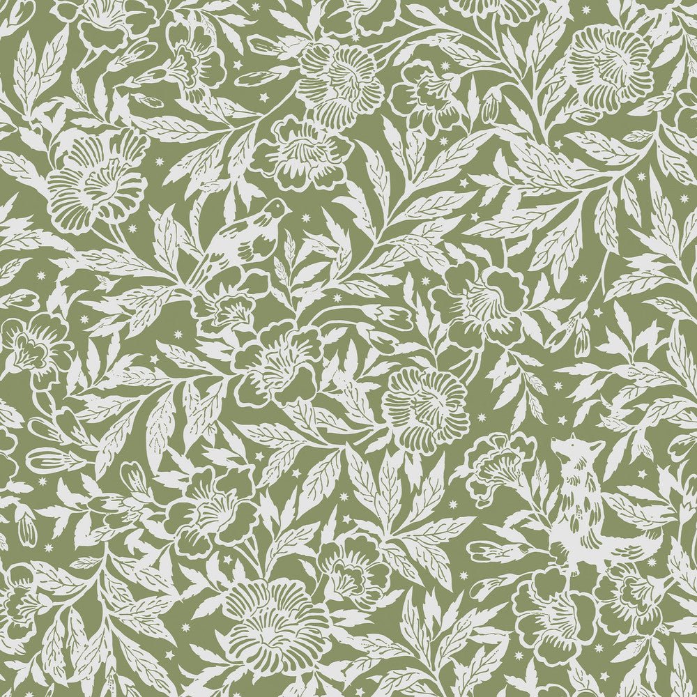 Twilight Ditsy Wallpaper - Green - Joules - 120888 - Premier Wallcovering