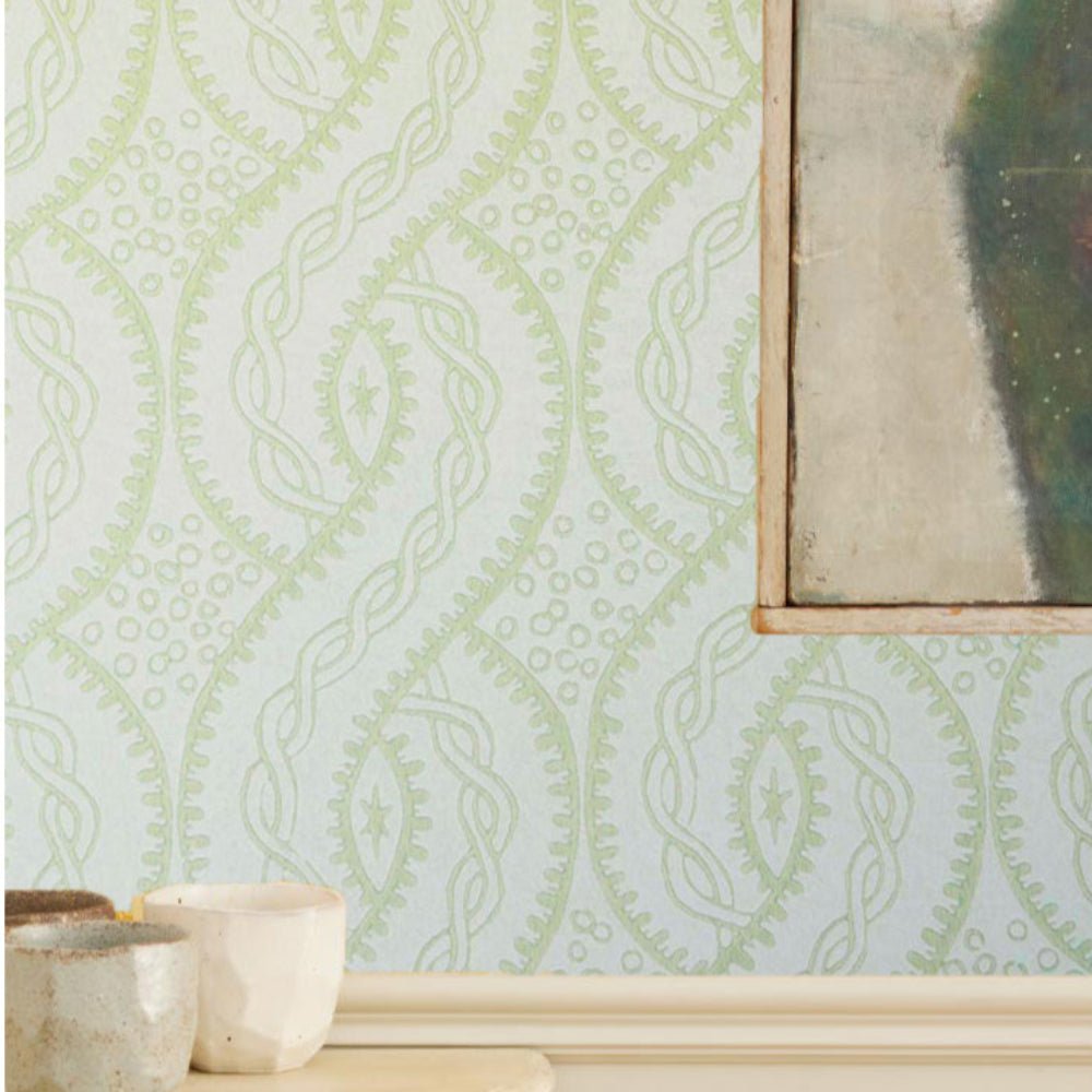 Twist Wallpaper - Mint - Blithfield - 890-06 - Premier Wallcovering