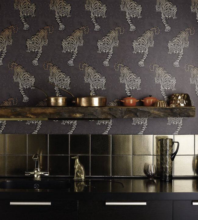Tyger Tyger Wallpaper - Cacao/ Marigold - Matthew Williamson - W6542-01 - Premier Wallcovering