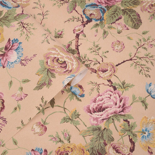 Uffington Roses Wallpaper - Plaster Pink - Laura Ashley - 140323 - Premier Wallcovering