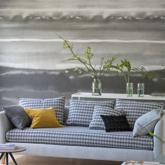 Ukiyoe Wallpaper - Graphite - Designers Guild - PDG1044/02 - Premier Wallcovering