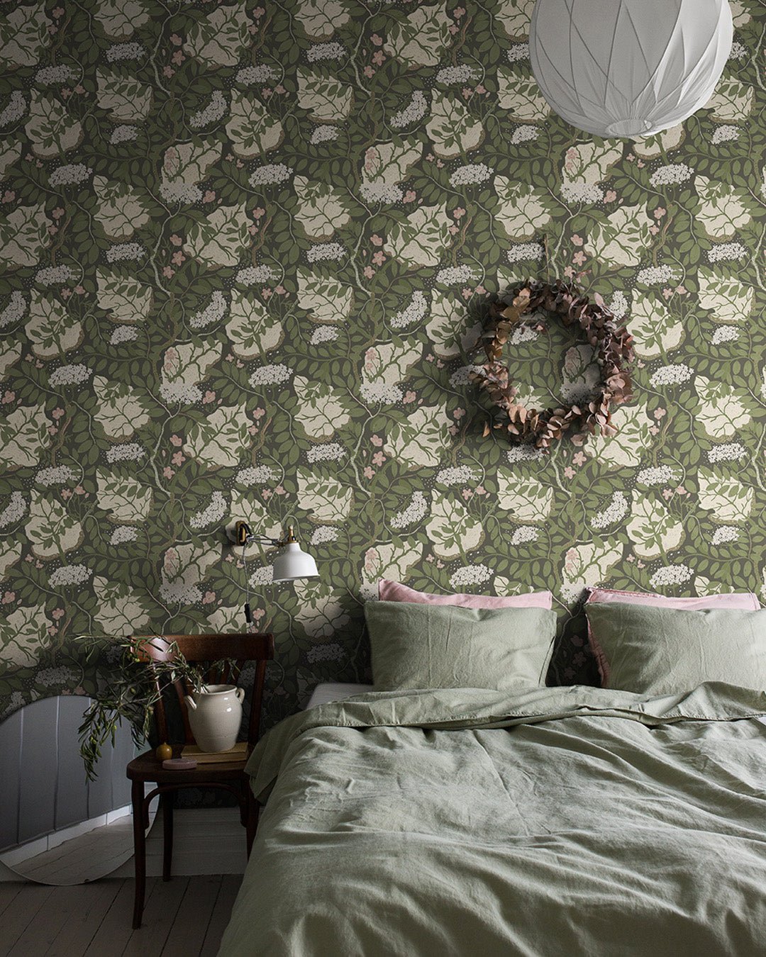 Ulla Britt Wallpaper - Green - Midbec - 55029 - Premier Wallcovering