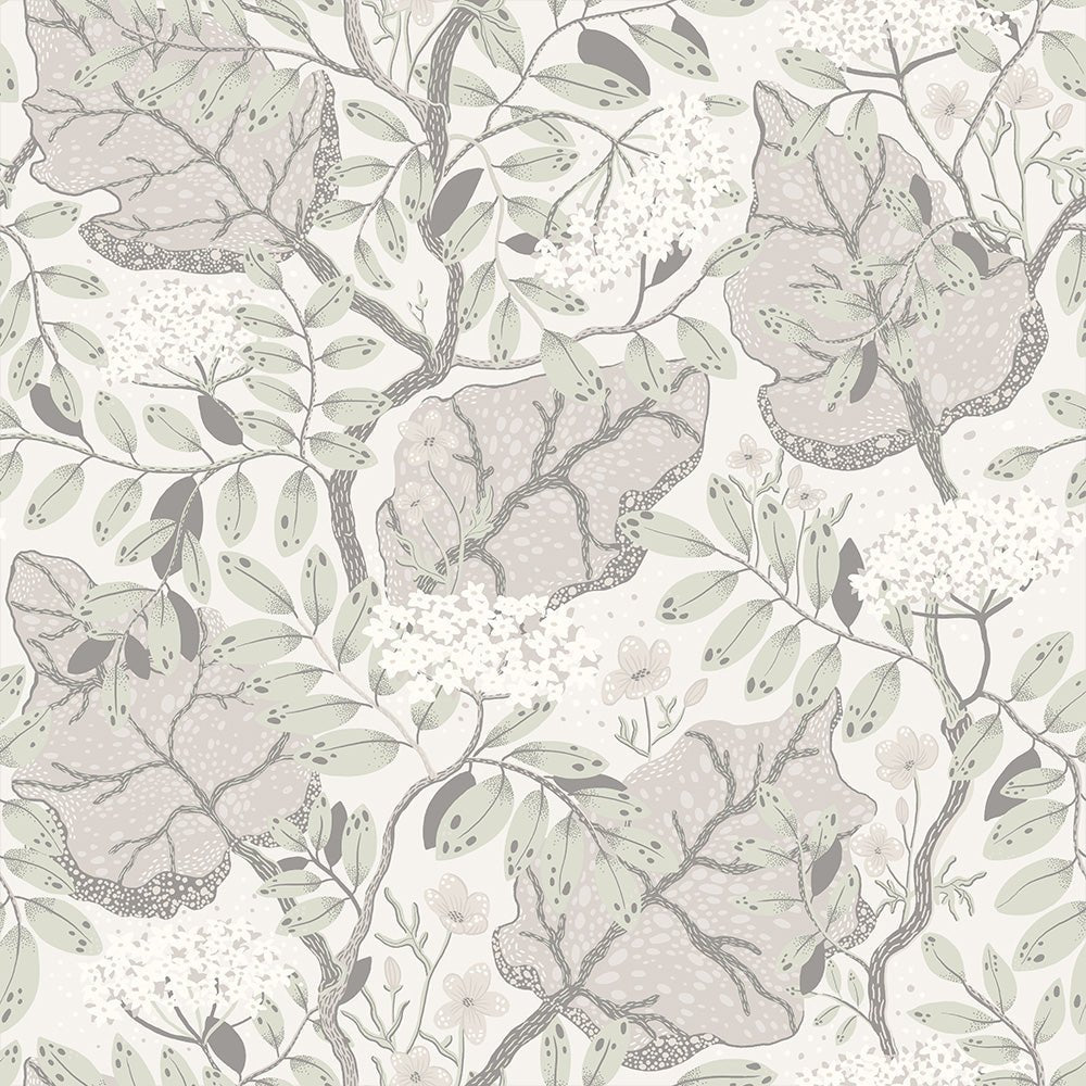 Ulla Britt Wallpaper - Gray/White - Midbec - 55031 - Premier Wallcovering